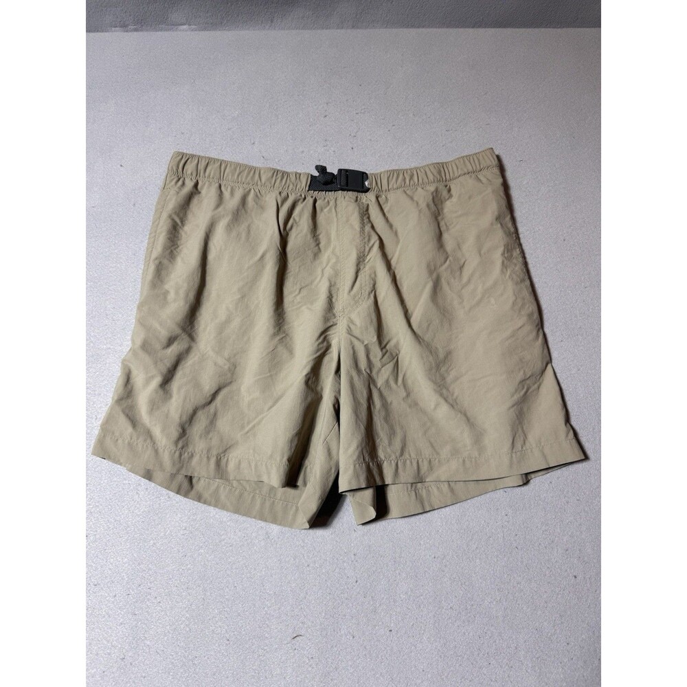 Columbia Men's Cargo Shorts Size M Khaki Tan Belted Omni Shield Hiking Nylon